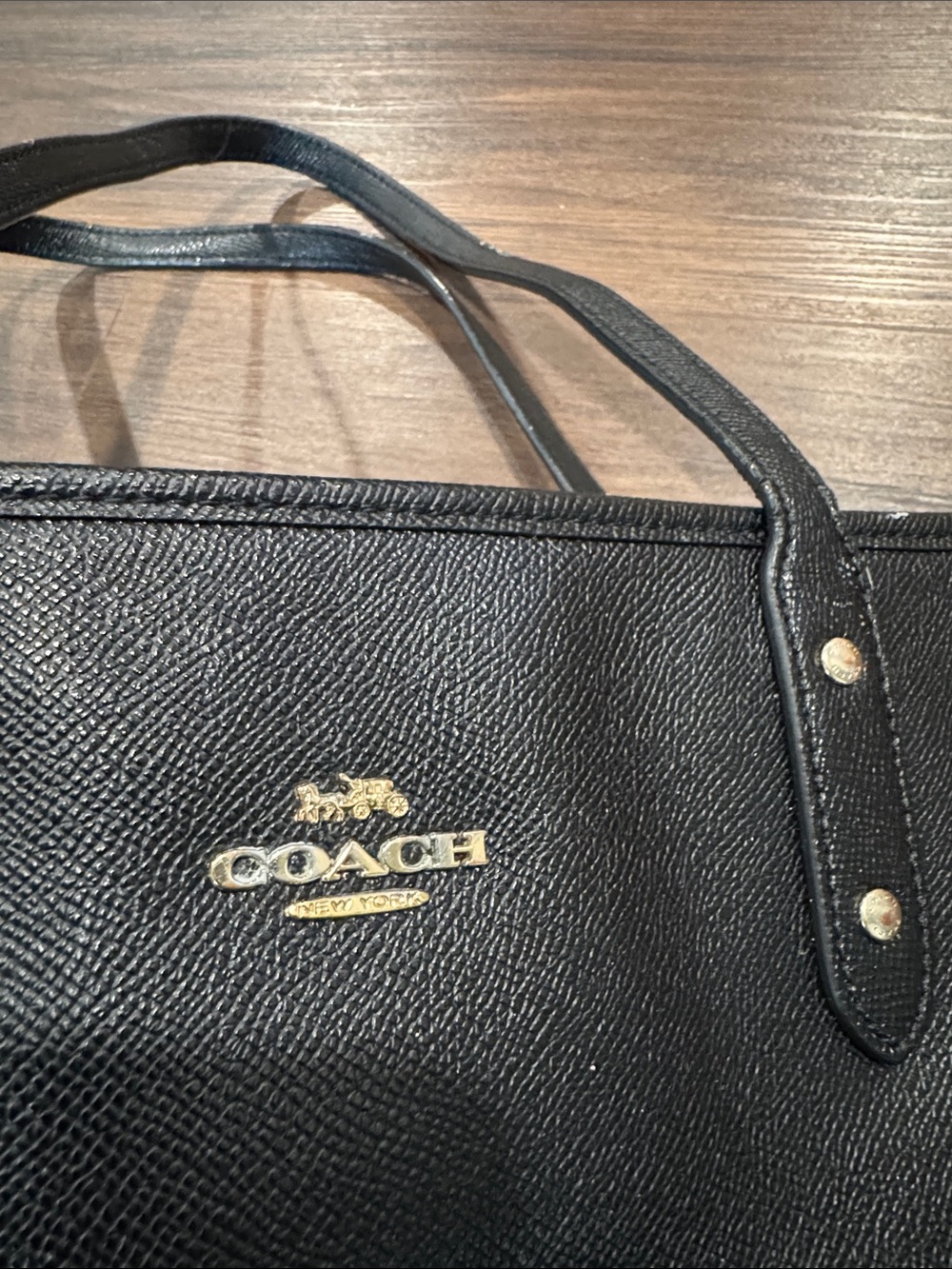 Coach Pebble Leather Tote Bag - Picture 10 of 14